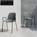 Modern Nordic Plastic PP Dining Chair with Metal Frame and Hole Design