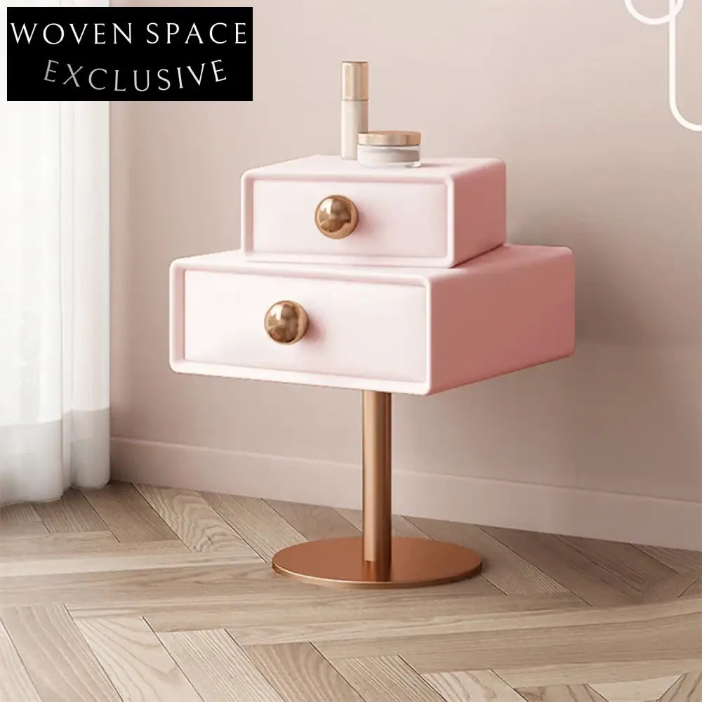 Modern Nordic Plywood Nightstand with Storage Drawer - Stylish Bedside Table