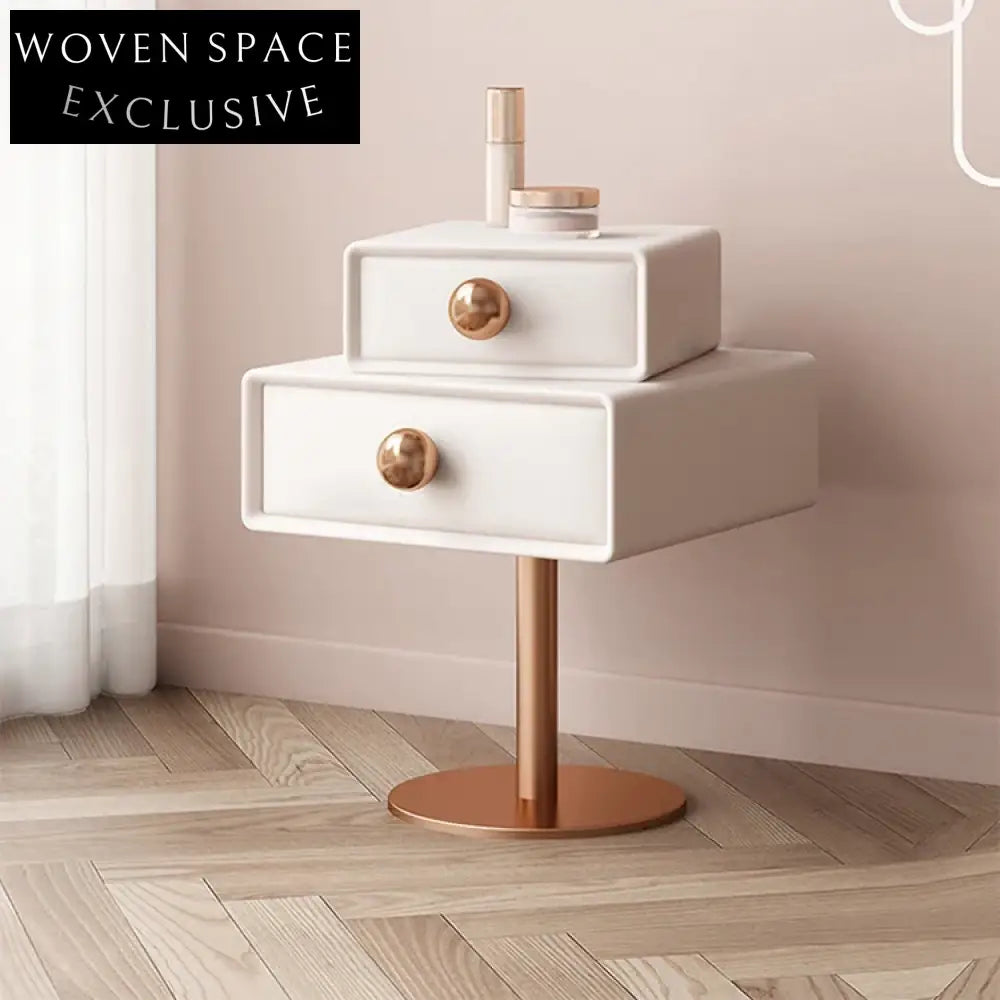 Modern Nordic Plywood Nightstand with Storage Drawer - Stylish Bedside Table