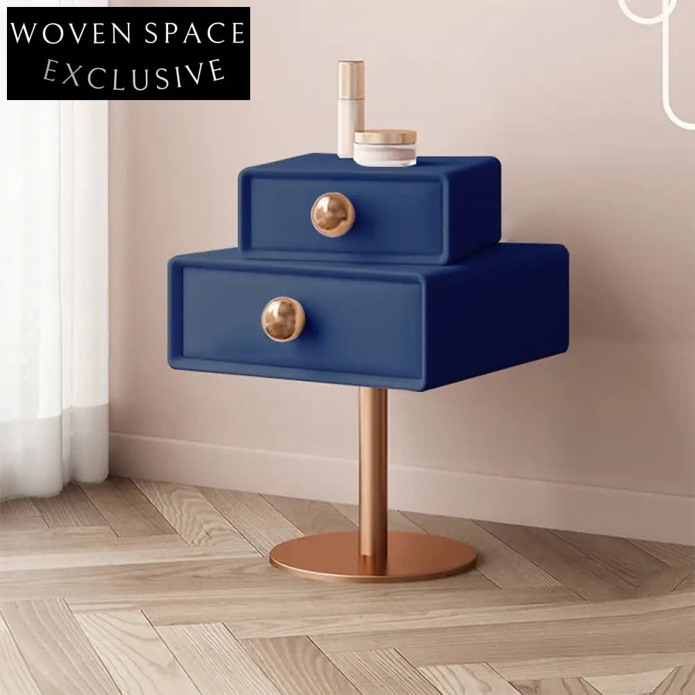 Modern Nordic Plywood Nightstand with Storage Drawer - Stylish Bedside Table