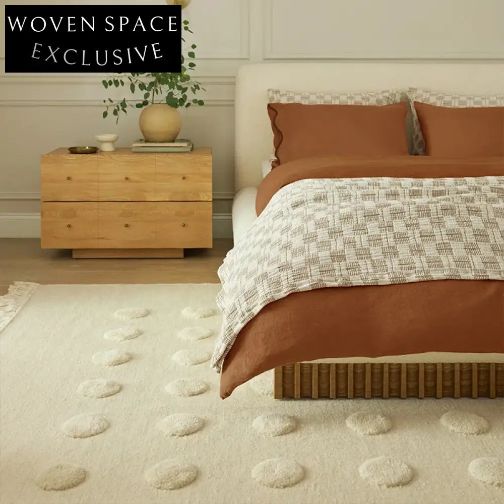 Modern Nordic Polyester Fiber Area Rug for Bathroom and Kids' Rooms