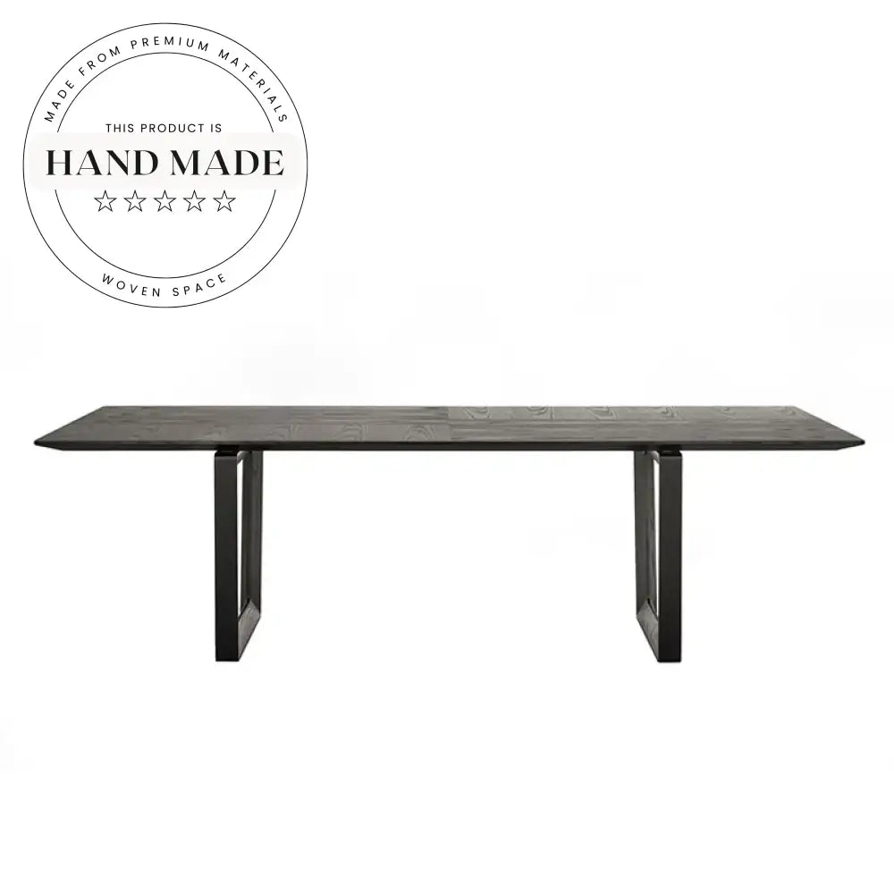 Modern Nordic Rectangular Solid Wood Six Seater Kitchen Dining Table