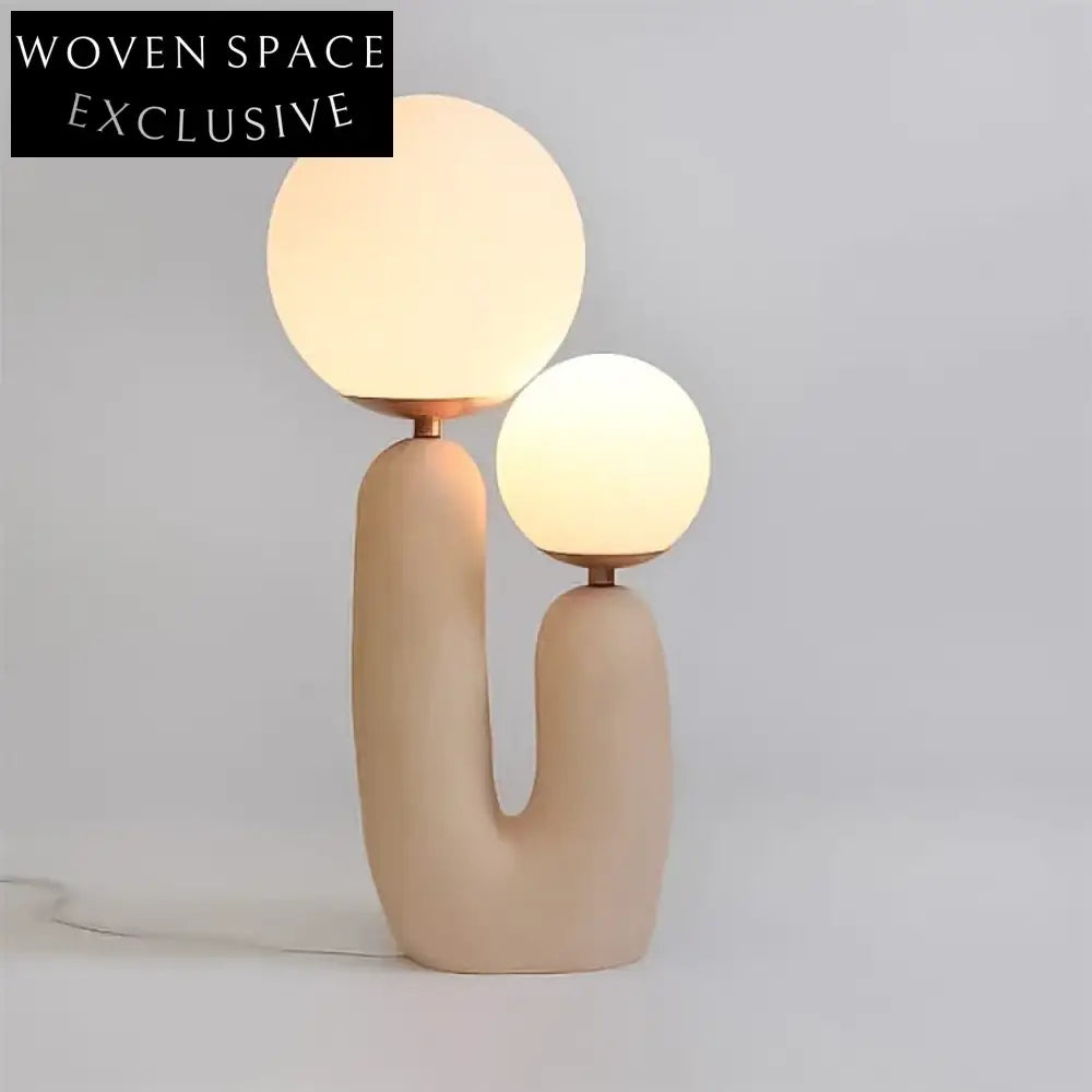 Modern Nordic Resin Mushroom Table Lamp White Glass Shade LED Lighting