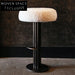 Modern Nordic Roman Boucle Fabric Bar Stool High Kitchen Counter Chair