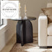 Modern Nordic Round Black Solid Wood Decorative Living Room Side Table