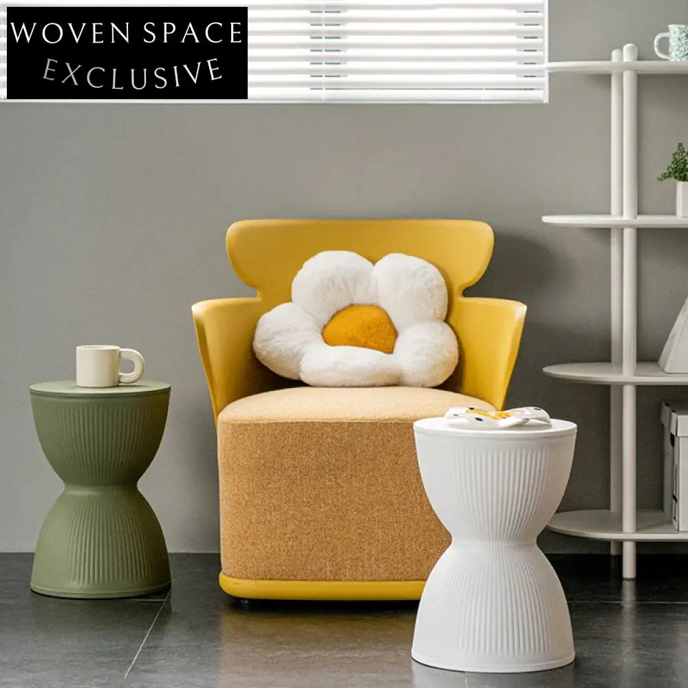 Modern Nordic Round PP Plastic Conical Web Design Living Room Side Table