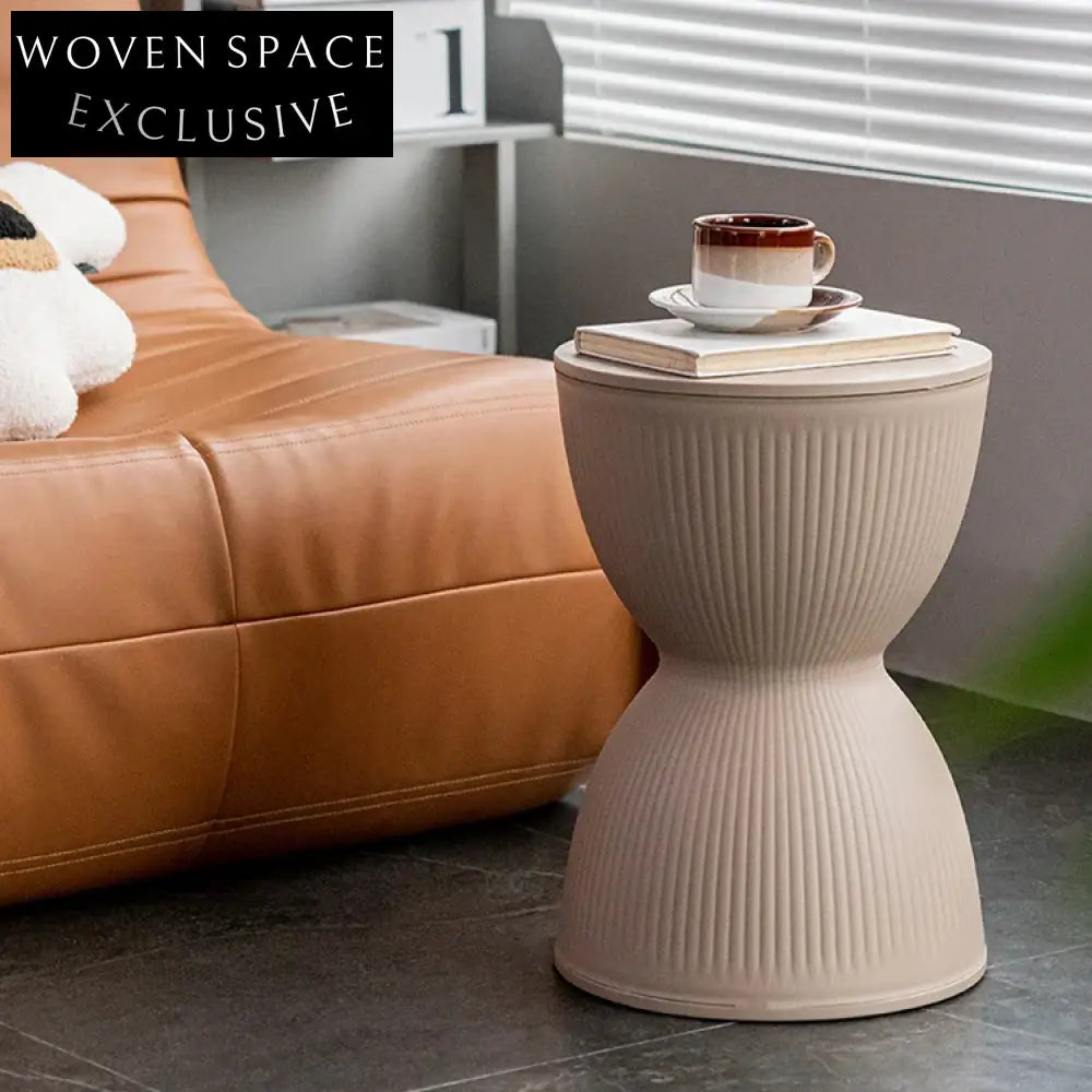 Modern Nordic Round PP Plastic Conical Web Design Living Room Side Table