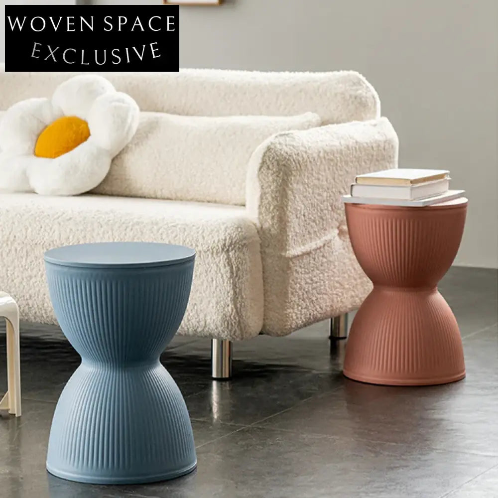 Modern Nordic Round PP Plastic Conical Web Design Living Room Side Table