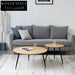 Modern Nordic Round Solid Wood Top Coffee & Side Table Set
