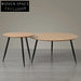 Modern Nordic Round Solid Wood Top Coffee & Side Table Set