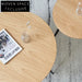 Modern Nordic Round Solid Wood Top Coffee & Side Table Set