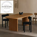 Modern Nordic Round Walnut Wood Six Seater Dining Table