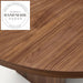Modern Nordic Round Walnut Wood Six Seater Dining Table