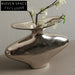 Modern Nordic Silver Aluminum Tabletop Decorative Flower Vase