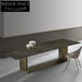 Modern Nordic Slate Top, Stainless Steel Base, Rectangle Marble Dining Table