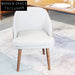 Modern Nordic Solid Ash Wood Arm Dining Chair with Premium Leather Cushion