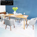 Modern Nordic Solid Ash Wood Arm Dining Chair with Premium Leather Cushion