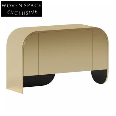 Modern Nordic Solid Birch Wood Three-Door Living Room Sideboard Cabinet