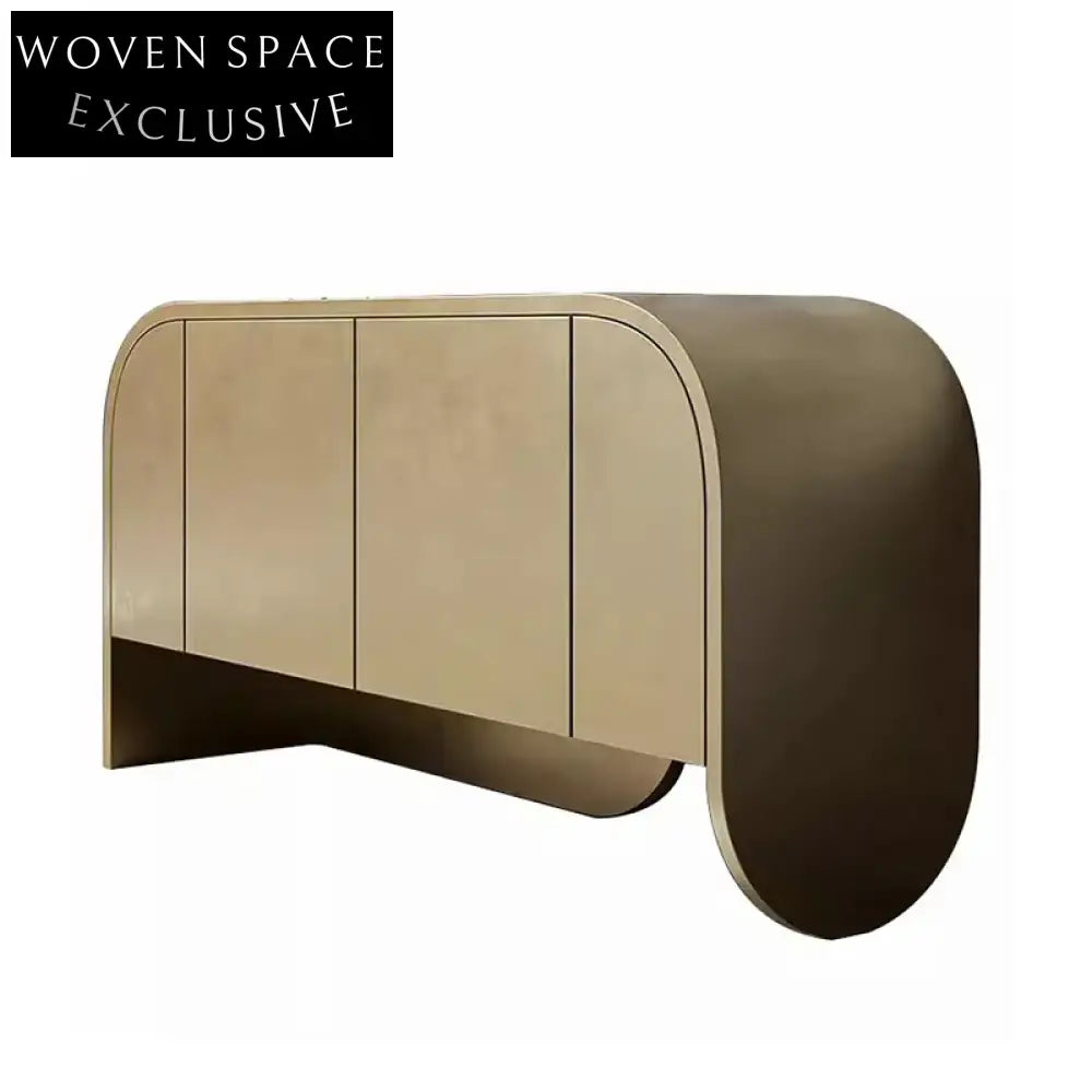 Modern Nordic Solid Birch Wood Three-Door Living Room Sideboard Cabinet