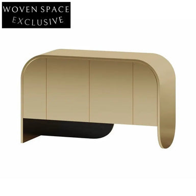 Modern Nordic Solid Birch Wood Three-Door Living Room Sideboard Cabinet