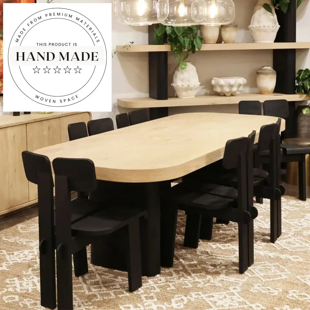 Modern Nordic Solid Oak 8-10 Seat Luxury Dining Table