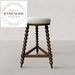 Modern Nordic Solid Rubber Wood Counter Stool with Creative Legs Design
