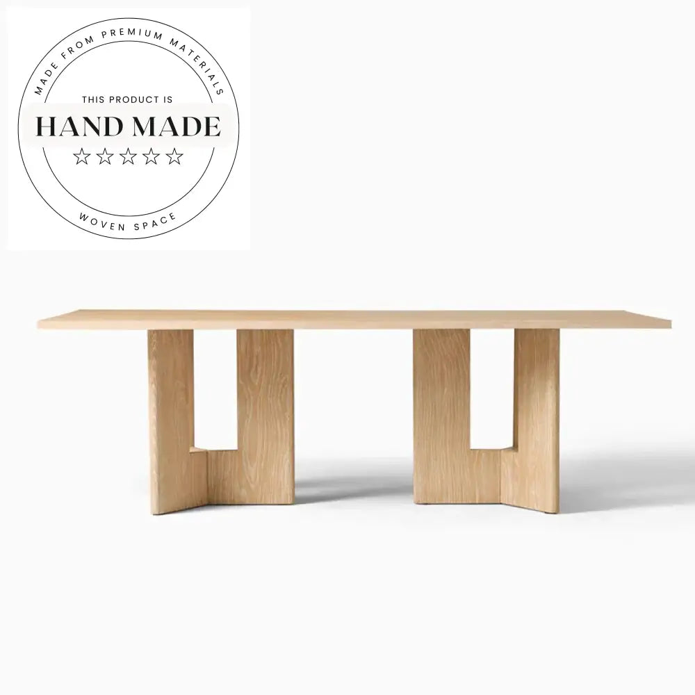 Modern Nordic Solid Wood 6 Seater Long Workbench Dining Table