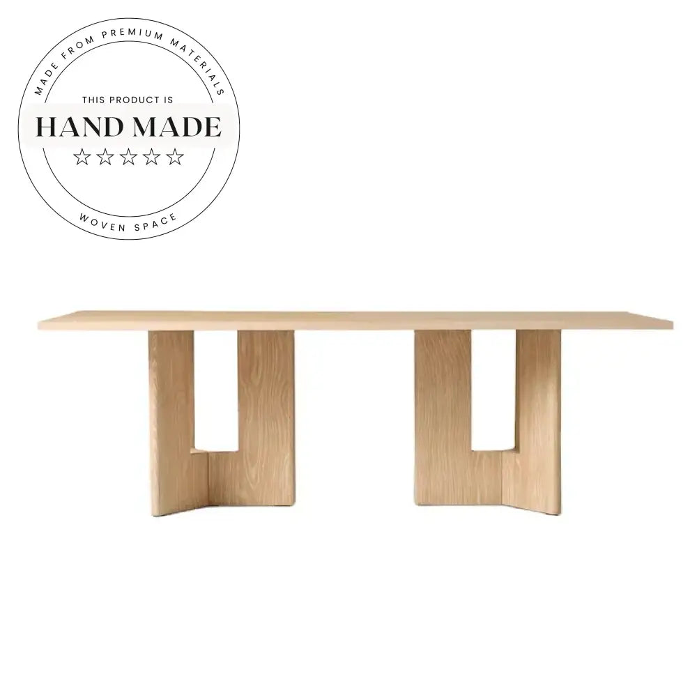 Modern Nordic Solid Wood 6 Seater Long Workbench Dining Table