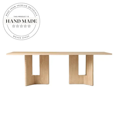 Modern Nordic Solid Wood 6 Seater Long Workbench Dining Table