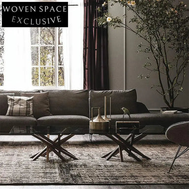 Modern Nordic Solid Wood Base Tempered Glass Top Living Room Coffee Table