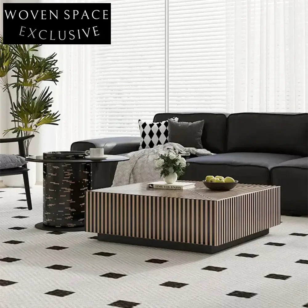 Modern Nordic Solid Wood Coffee Table & Side Table Set