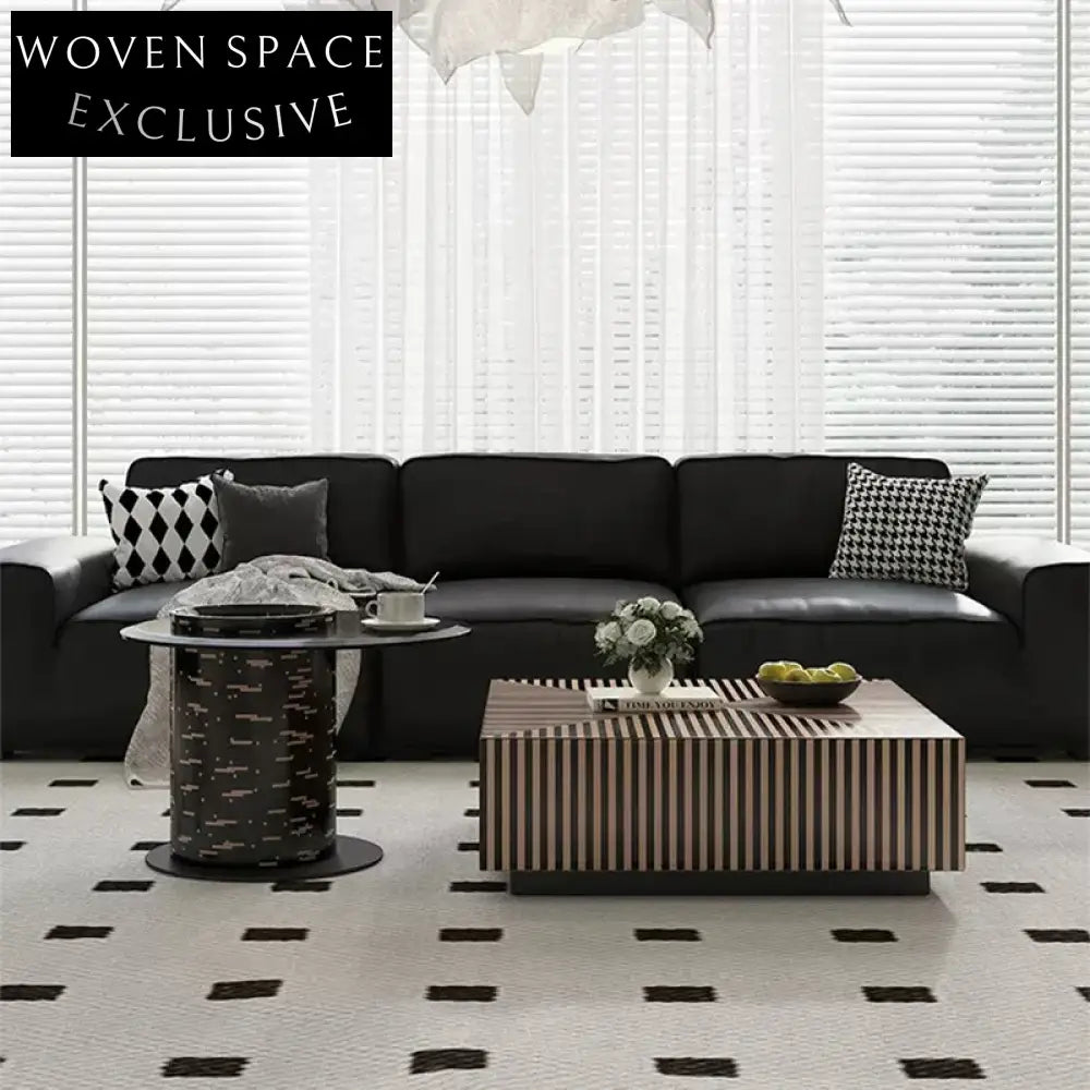 Modern Nordic Solid Wood Coffee Table & Side Table Set