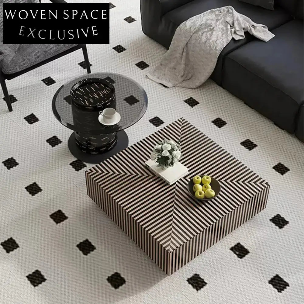 Modern Nordic Solid Wood Coffee Table & Side Table Set