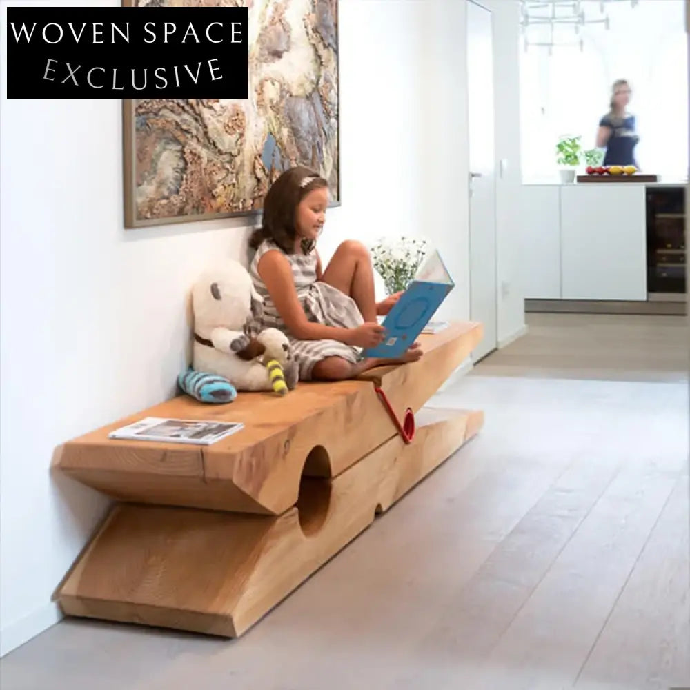 Modern Nordic Solid Wood Console Table, Elegant Hallway Entryway Bench Chair