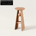 Modern Nordic Solid Wood Counter Height Kitchen Island Breakfast Bar Stool