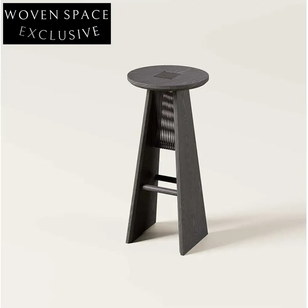 Modern Nordic Solid Wood Counter Height Kitchen Island Breakfast Bar Stool