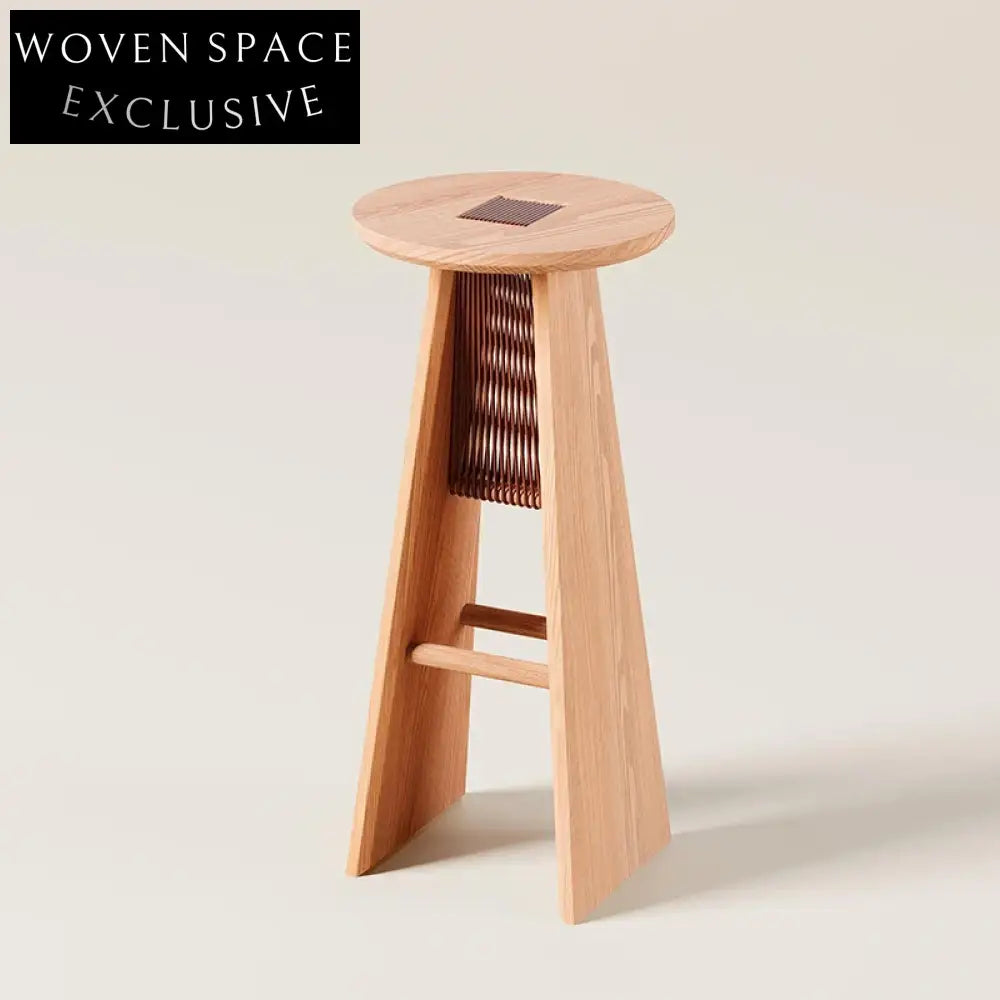 Modern Nordic Solid Wood Counter Height Kitchen Island Breakfast Bar Stool