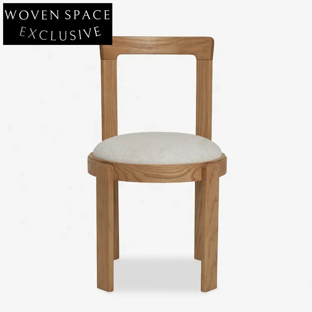 Modern Nordic Solid Wood Dining Chair with Comfortable Backrest for Home Dining