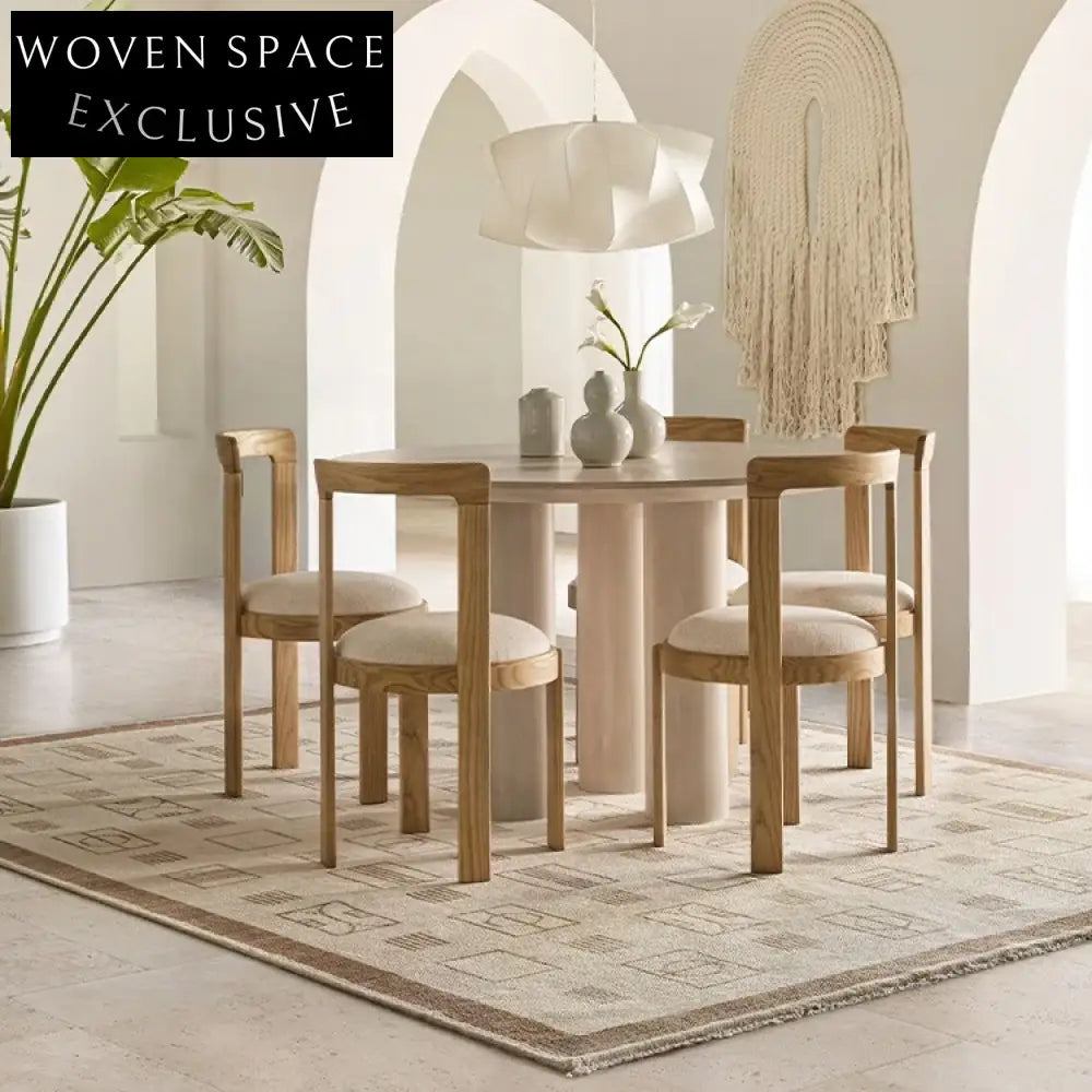 Modern Nordic Solid Wood Dining Chair with Comfortable Backrest for Home Dining