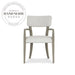 Modern Nordic Solid Wood Dining Chair with Fabric Armrests