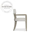 Modern Nordic Solid Wood Dining Chair with Fabric Armrests