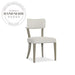 Modern Nordic Solid Wood Dining Chair with Fabric Armrests
