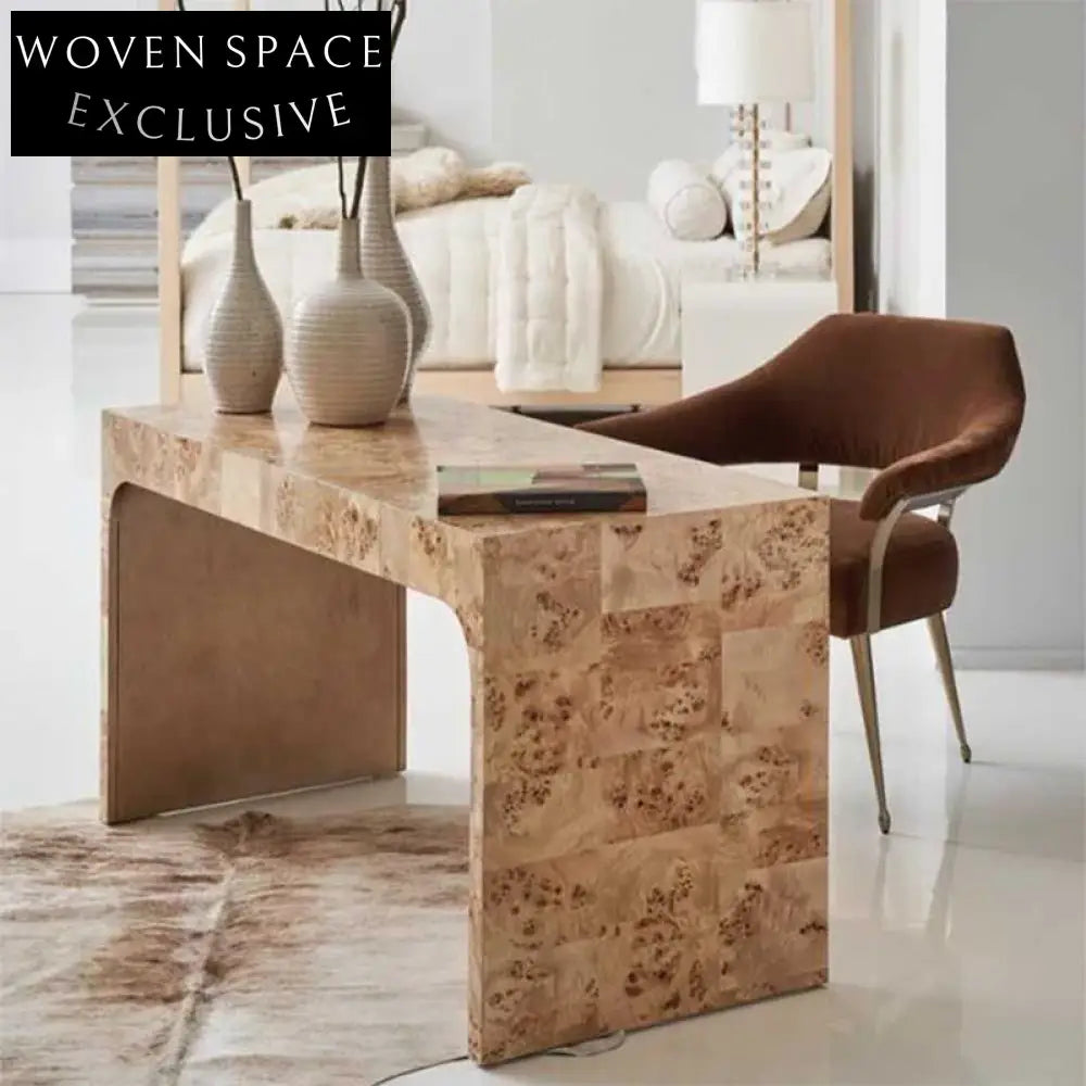 Modern Nordic Solid Wood Dressing Table with Storage Drawers for Bedroom