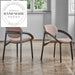 Modern Nordic Solid Wood Fabric Upholstered Hotel Armchair Dining Chair
