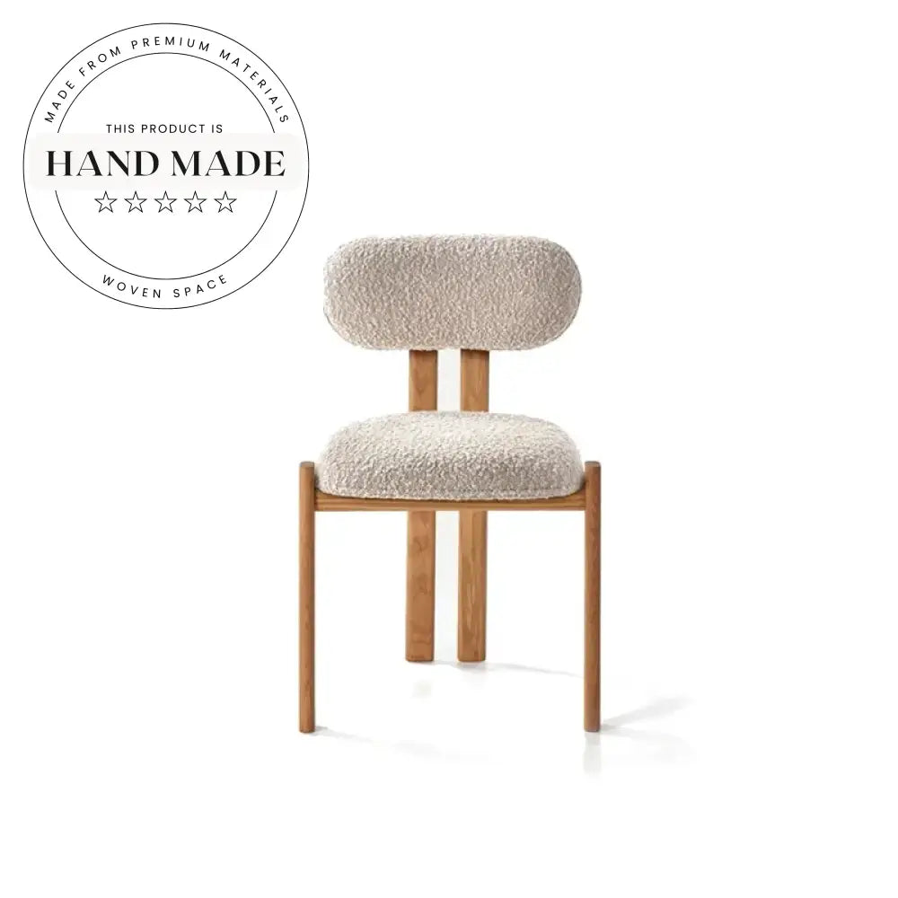 Modern Nordic Solid Wood Fabric Upholstered Kitchen Cafe Dining Chair