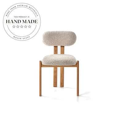 Modern Nordic Solid Wood Fabric Upholstered Kitchen Cafe Dining Chair