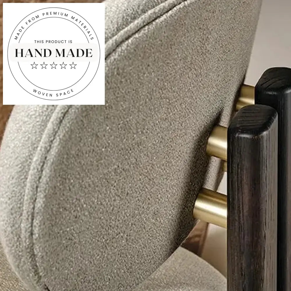 Modern Nordic Solid Wood Fabric Upholstered Kitchen Cafe Dining Chair