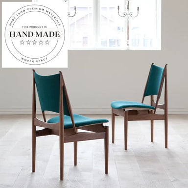 Modern Nordic Solid Wood Leather Dining Chair for Kitchen Restaurant Home Study