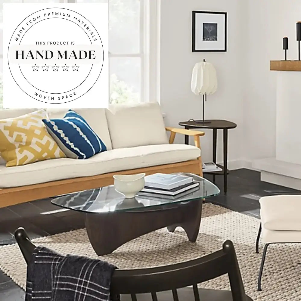 Modern Nordic Solid Wood Living Room Sofa End Side Table