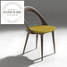 Modern Nordic Solid Wood Open Oval Back Restaurant Dining Chair